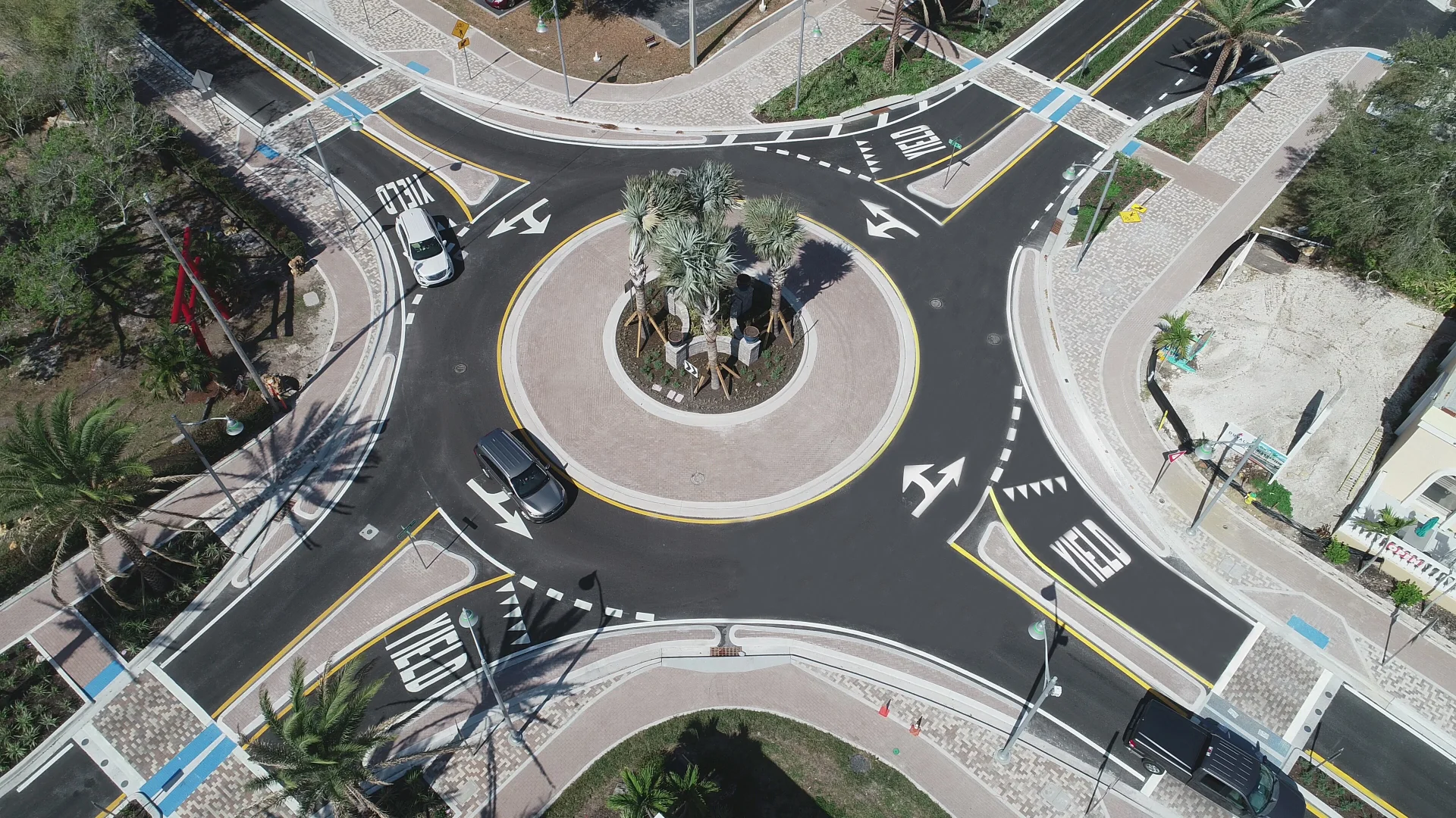 aerial of roundabout