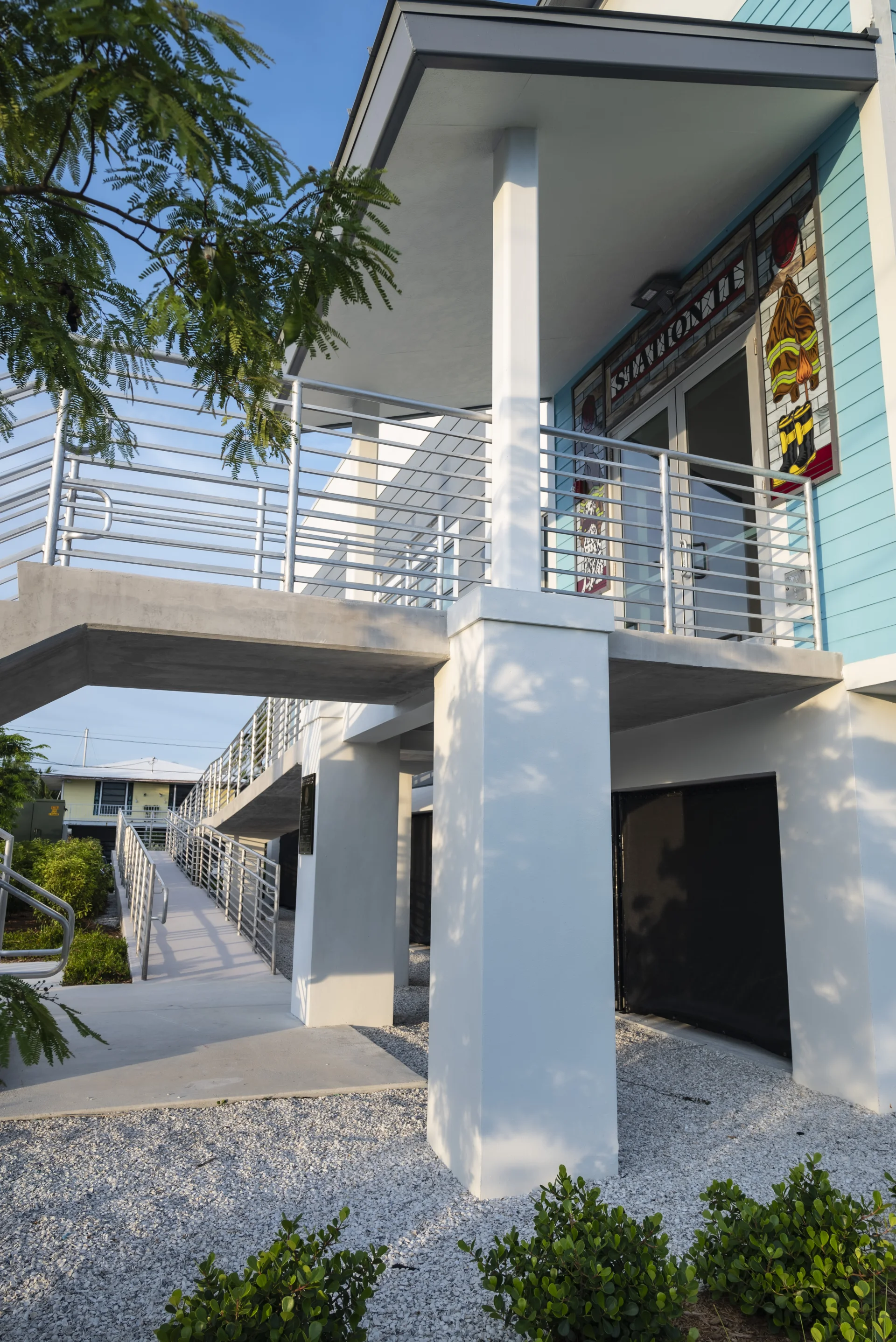 exterior elevated walkway