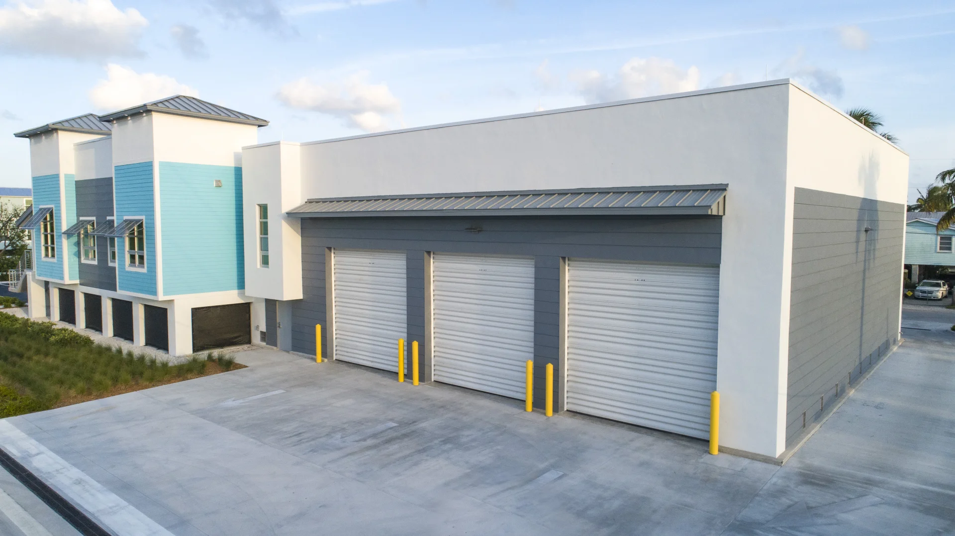 exterior of firetruck bays