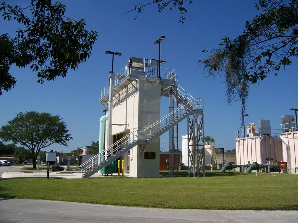 water treatment facility tower